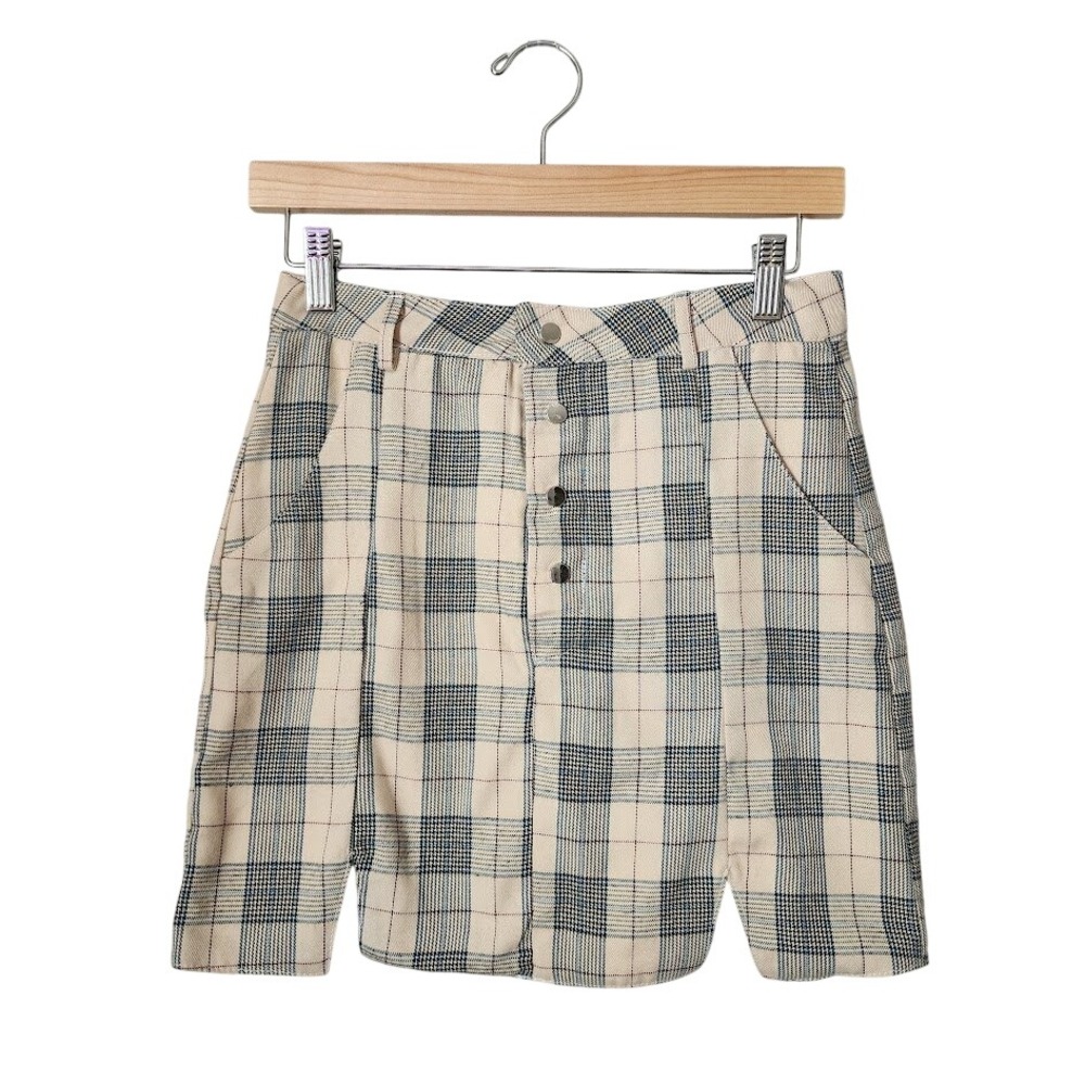 MY MUM MADE IT Plaid Mini Skirt schoolcore Academia Preppy size M NEW WITH TAGS